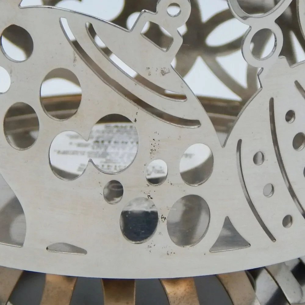 Bath & Body Works Ornaments Design Pedestal Silver 3-Wick Christmas Candleholder - Picture 7 of 7